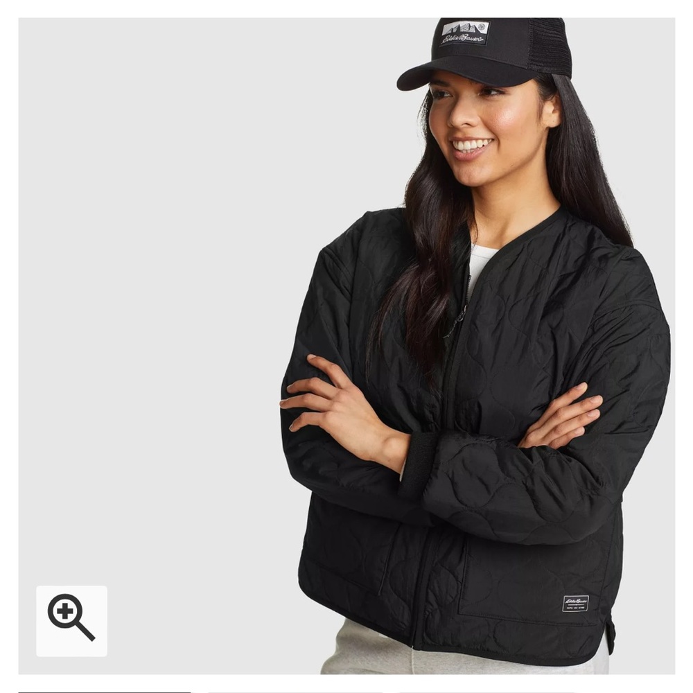 EUC Eddie Bauer quilted bomber XS petite